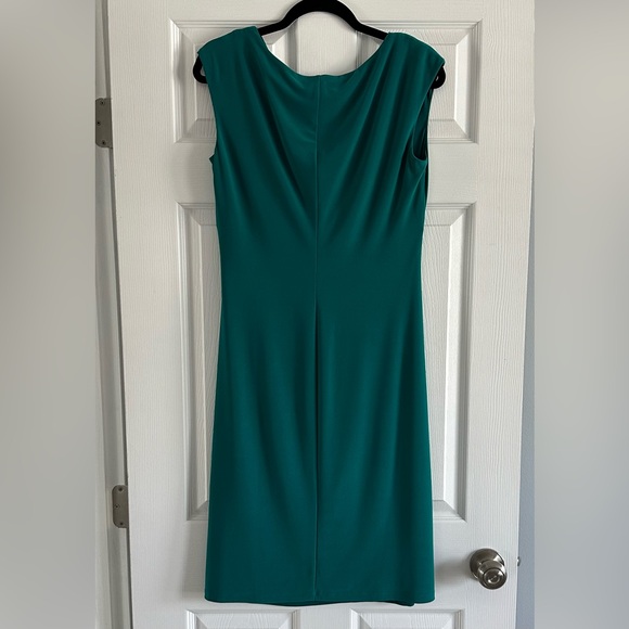 Lauren Ralph Lauren Ruched Shift Dress Green Size 8 - Picture 2 of 3